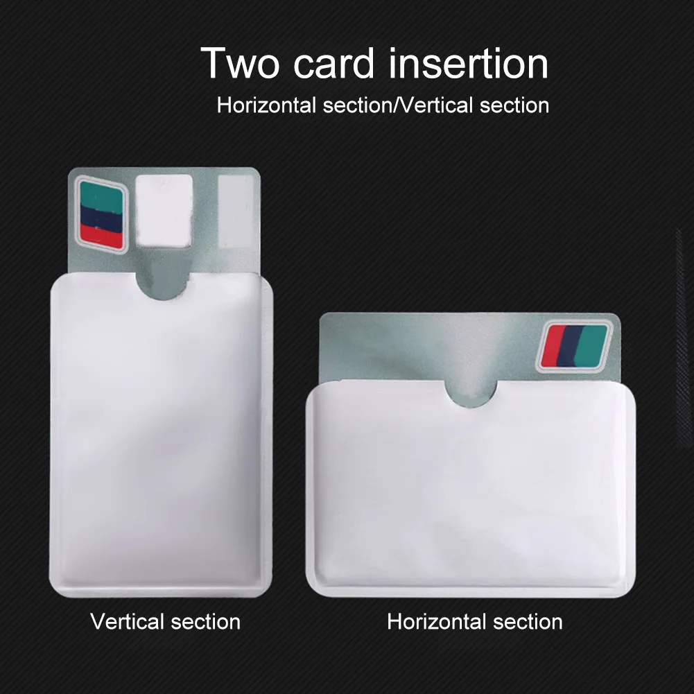 10 шт. Серебряный анти-сканирующий Rfid рукав протектор Кредитная Id карта