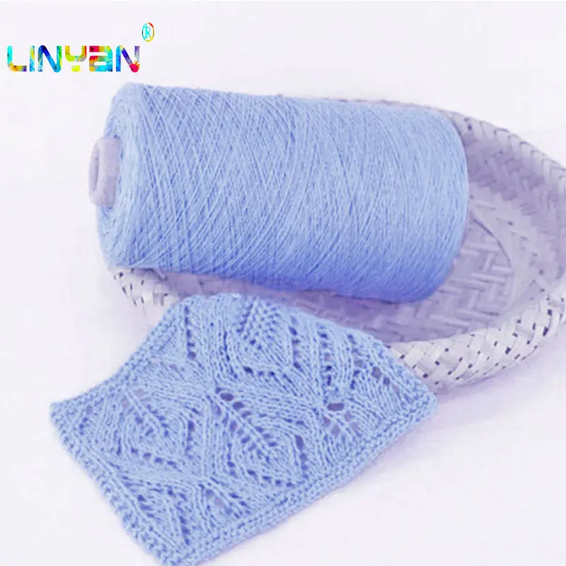 250 г * 2 шт. пряжа для вязания крючком хлопковая льняная окрашенная цветная ручного