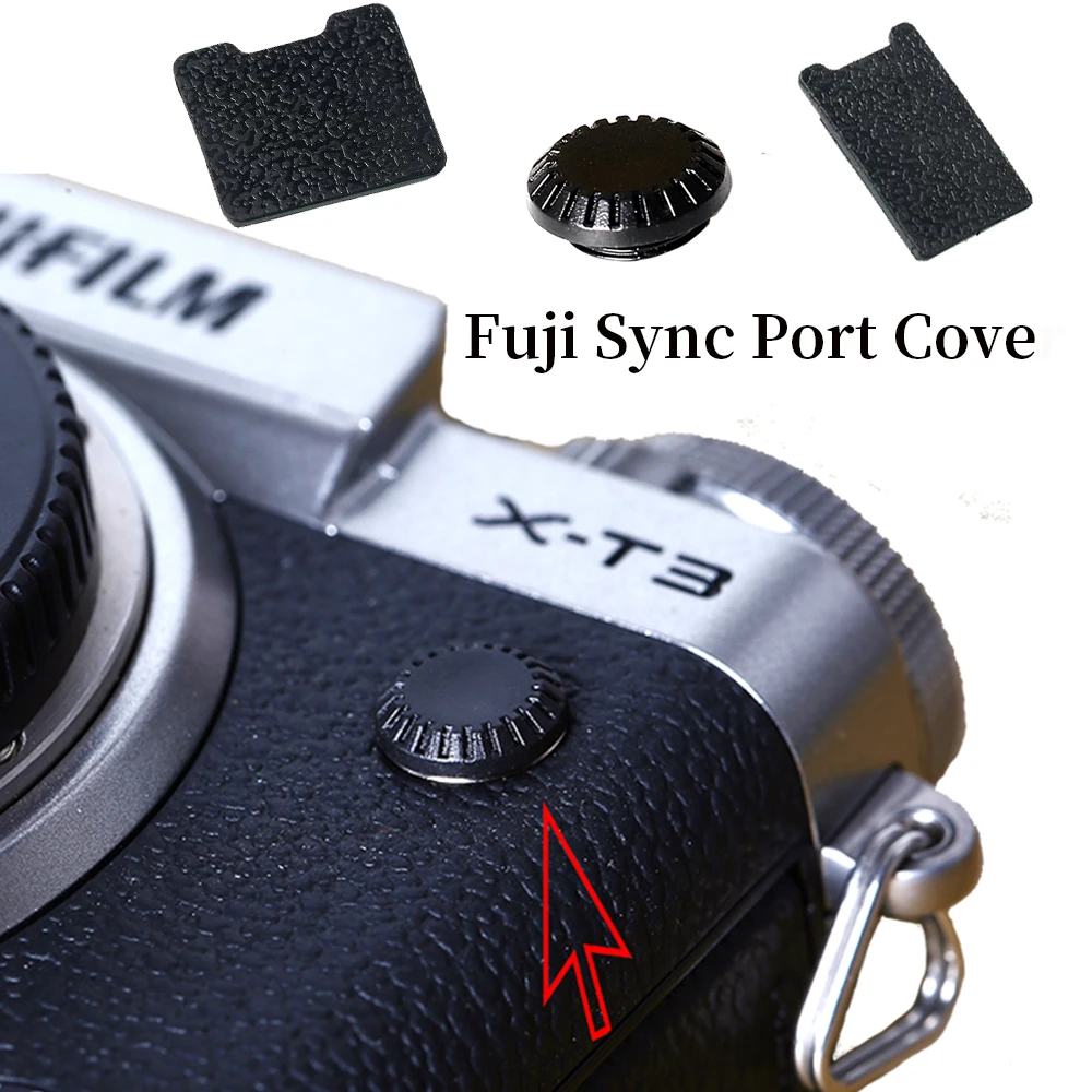 Flash Remote PC Sync Terminal Cap Cover For Fujifilm Fuji T1 XT2 XT3 XT4 XH1 GFX50S GFX50R  Camera L Plate Handle Connector Cap