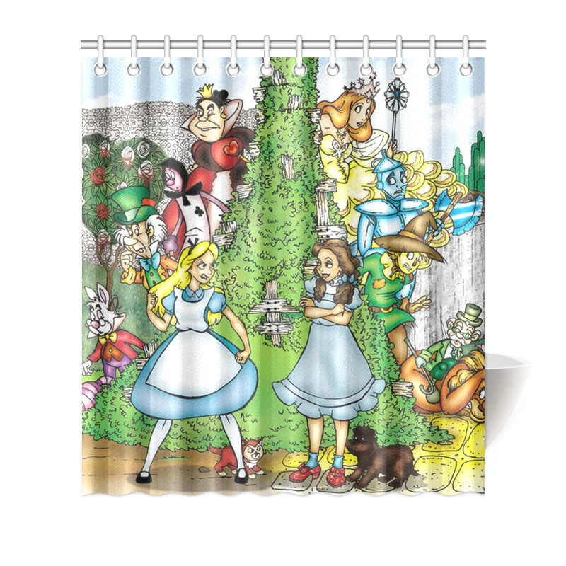 

New Arrival Bath Shower Curtain Custom OZ VS Wonderland Fabric