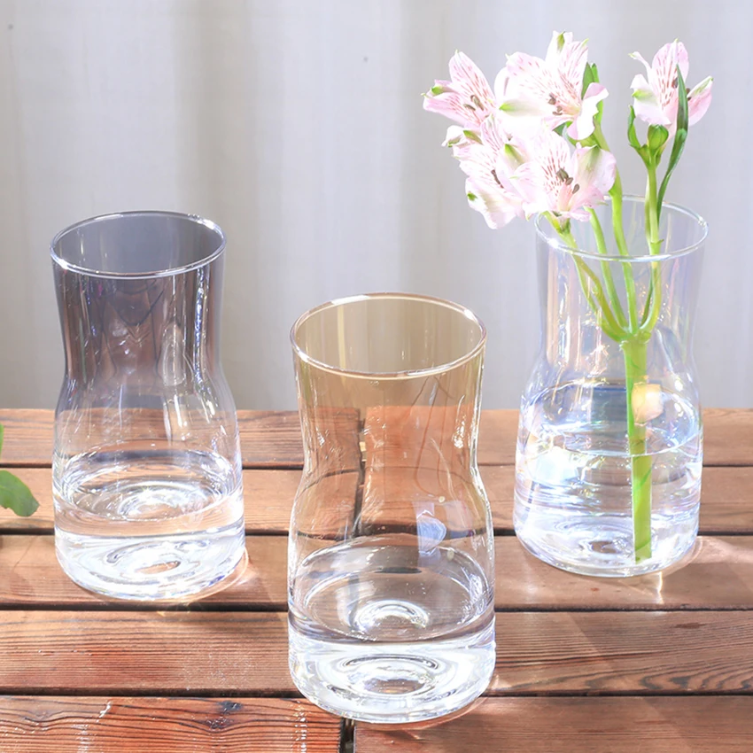 Ваза с градиентом Авроры простая маленькая замшевая ваза для цветочной