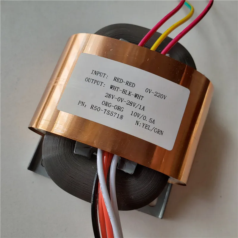 28V 0 1A 10V 0.5A R сердечника трансформатора 60VA R50 пользовательские трансформатор 220V