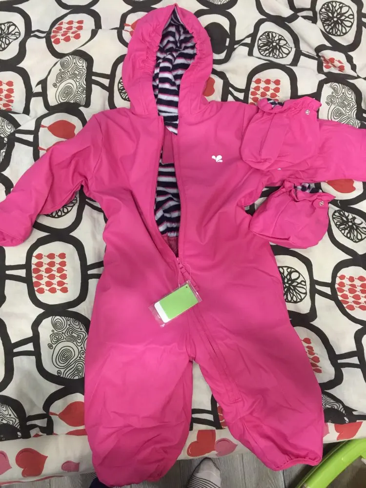 Демисезонные костюм комбинезон девочка малыши 1-3 года рост 86 мембрана весна