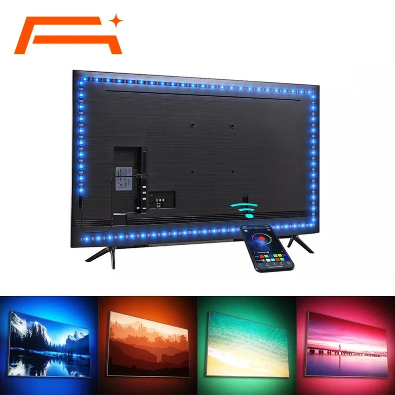 

LED Strip Light,Bluetooth APP Control, LED TV Light,5V USB Bluetooth RGB Tape Lamp For TV Background Decoration