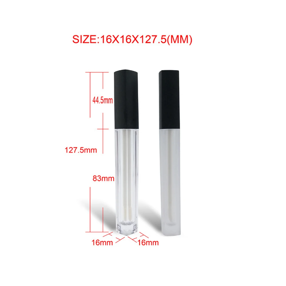 

50 шт./лот 5 мл длинные квадратные тюбики для помады прозрачная/матовая подводка для глаз тубы для ресниц блеск для губ трубка для губ с маслом...