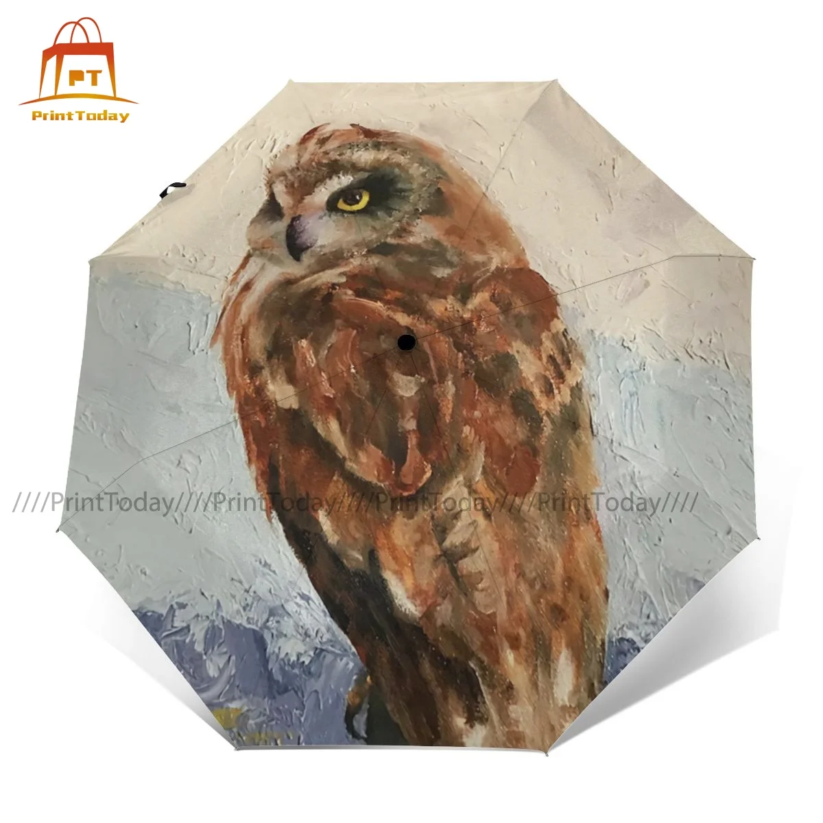 Зонт Сова автоматический Водонепроницаемый зонтик с широкими штанинами
