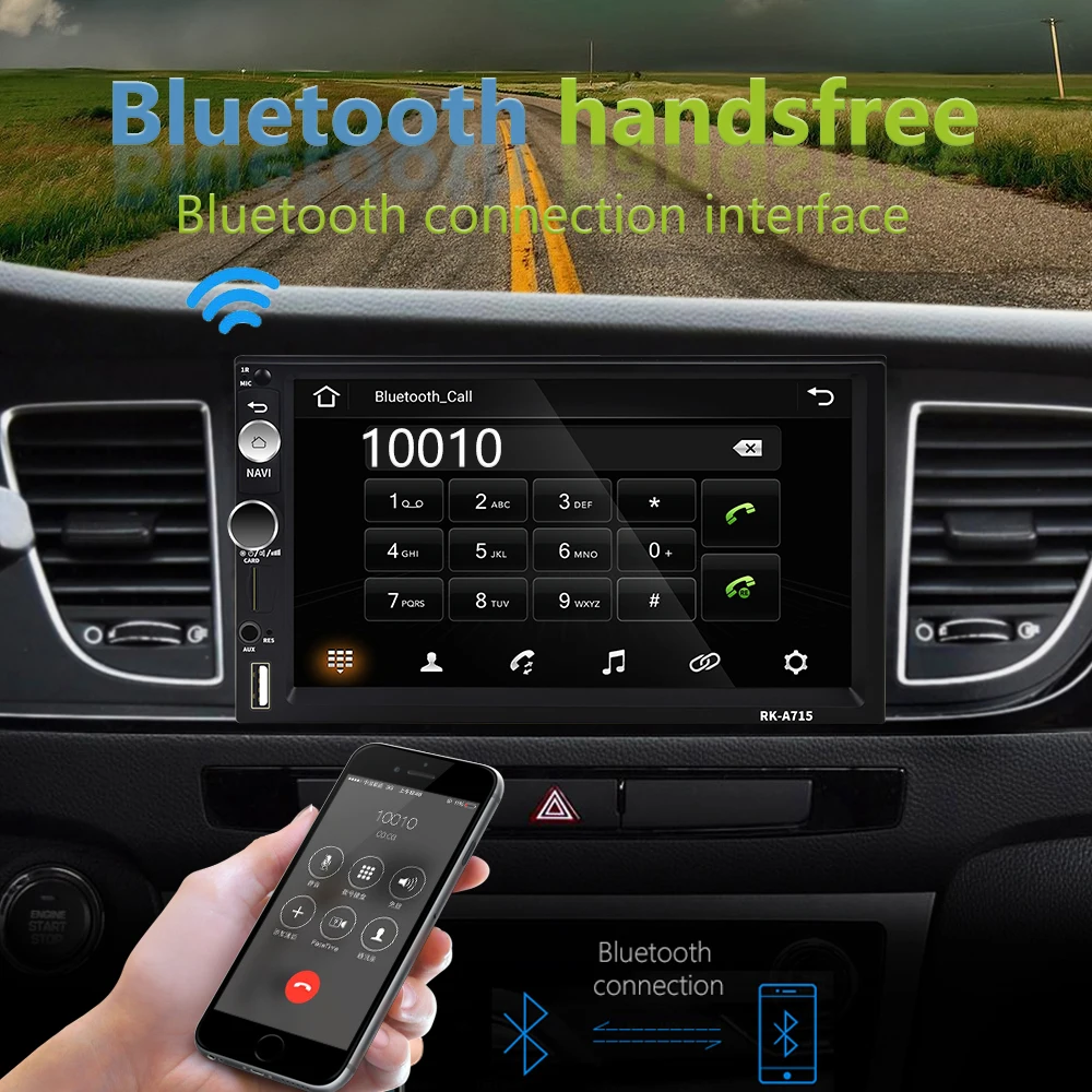 AMPrime 2 Din Android автомобильный радиоприемник " HD сенсорный экран gps wifi Автомобильный мультимедийный плеер Bluetooth fm-радио Авторадио MirrorLink стерео