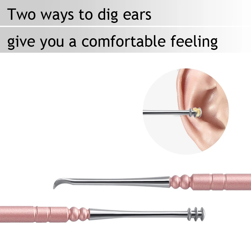 2 шт./лот двухсторонние спиральные Пикапы Для ушного воска ухочистка для удаления