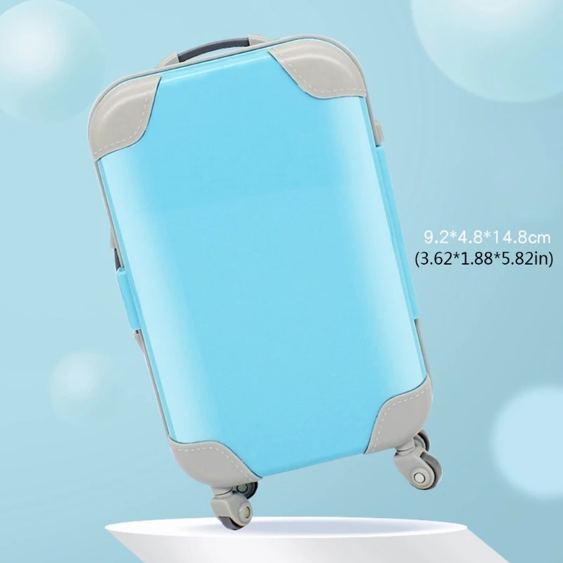 

Mini Trolley False Dolls Travel Suitcase Packing Case Eyelashes Packaging Box Simulation Luggage Storage Box