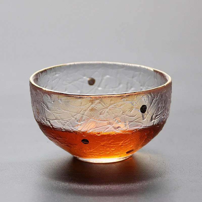 Японская шестиугольная чашка для чая мастер один стеклянный молоток узор