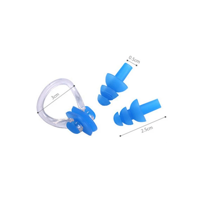 1 Set Waterproof Soft Silicone Swim Nose Clip Ear Plug Diving Reduction Noise With Box Water Swimming Accessorie | Спорт и