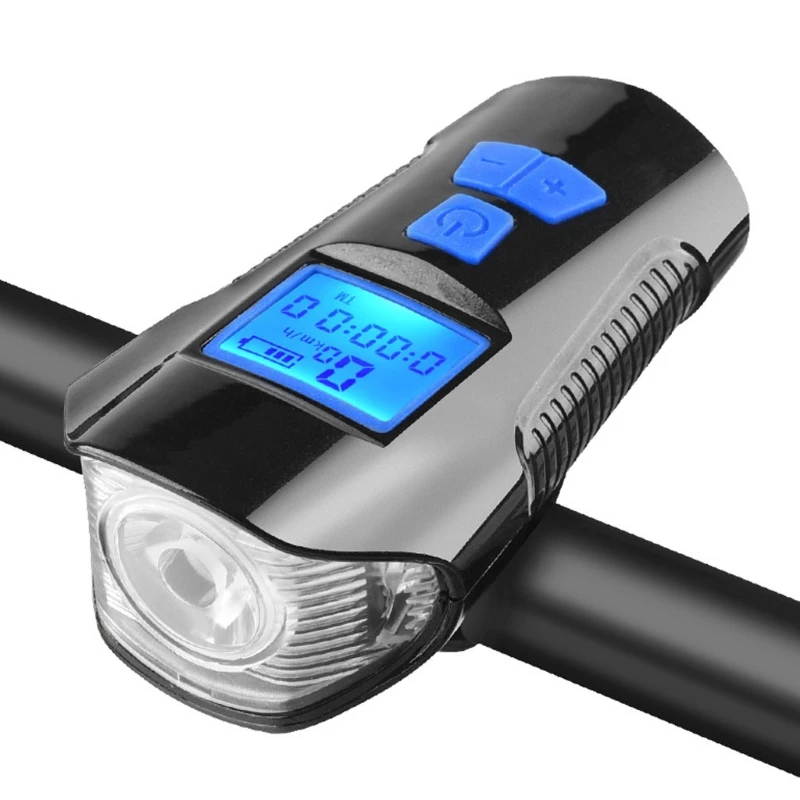 

Super Bright Bike Front Light Stopwatch with Tail Light Set USB Rechargeable Waterproof Cycling Flashlight Torch Night