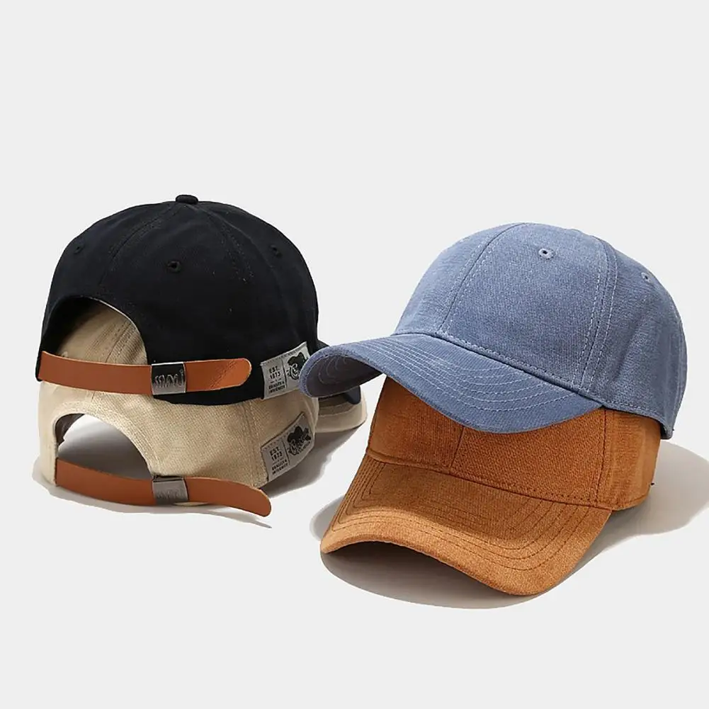 

Unisex Baseball Hat Solid Color Peaked Cap Outdoor Sunscreen Sports Headwear