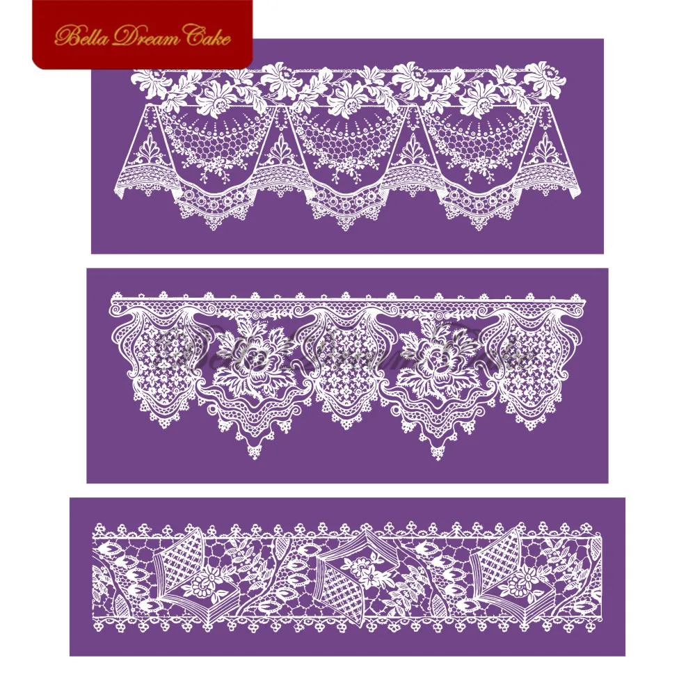 Новинка цветочный оригинальный набор для свадебного торта кружевные формы