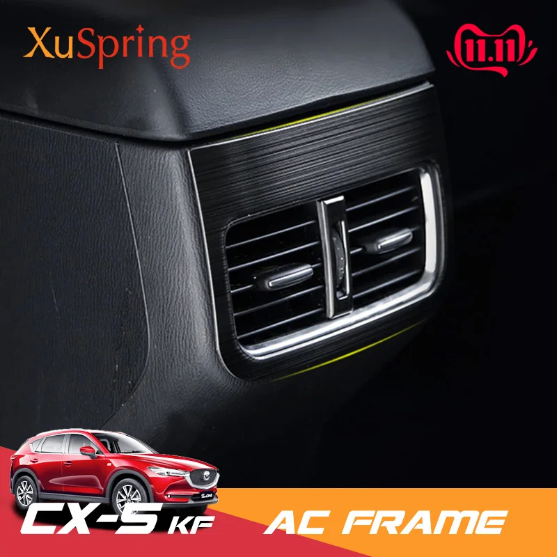Для Mazda CX-5 CX5 KF Автомобильная задняя консоль центральный кондиционер воздуха вентиляционное отверстие рамка Крышка отделка наклейки стиль