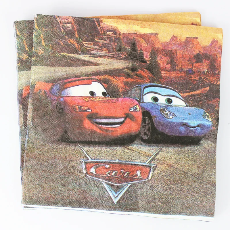 

Disney Anime Movie Car Story Party Disposable Tableware Children Birthday Events Cartoon Decoration Kid Girl Boy Toys Paper Gift