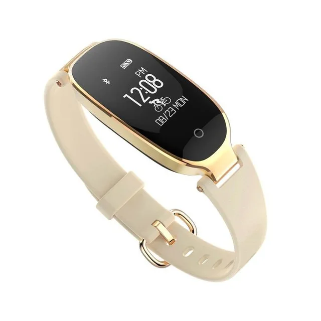 S3 cream Gold S3 plus S3plus S4 водонепроницаемые женские монитор сердечного ритма фитнес-трекер Смарт-часы smartband для Android IOS - Цвет: S3 cream Gold