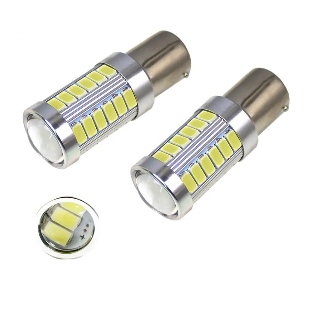 2 шт., универсальный упор для 1157 BAY15D 1156 Ba15s 33SMD P21W 900 люмен супер яркий светодиодный поворота Стоп сигнал светильник Светодиодные лампы 12V
