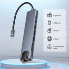 Usb 3.0 Type-C Hab адаптер 8 в 1 мультипорт Type-C док-станция для MacBook Pro с 4K 30Hz USBC SD карта памяти Micro SD Reader Hab Splitter