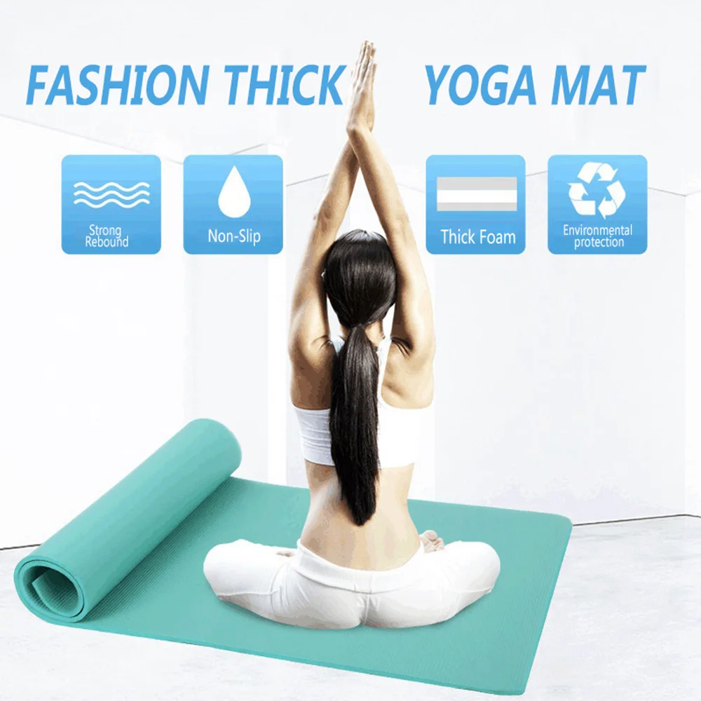 

NBR Yoga Mat 1850*800cm Super Thickness 15mm Yoga Mats Non-slip Tasteless Fitness Esterilla Pilates Home Exercises Gym Sport Pad