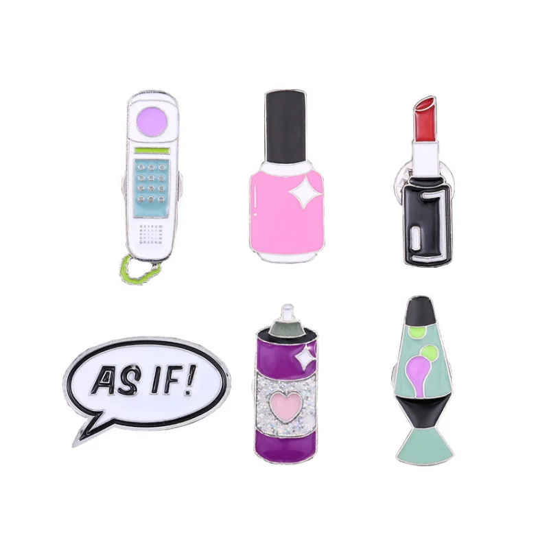 Модная новинка ваза для ногтей девочек креативная брошь губная помада