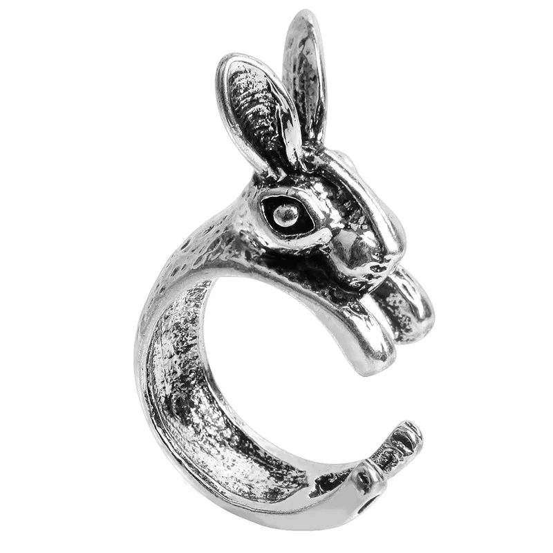 

Adjustable Vintage Hippie Chic Handmade Rabbit Bunny Animal Knuckles Rings for Women Girls Charm Gift Fashion Jewelry