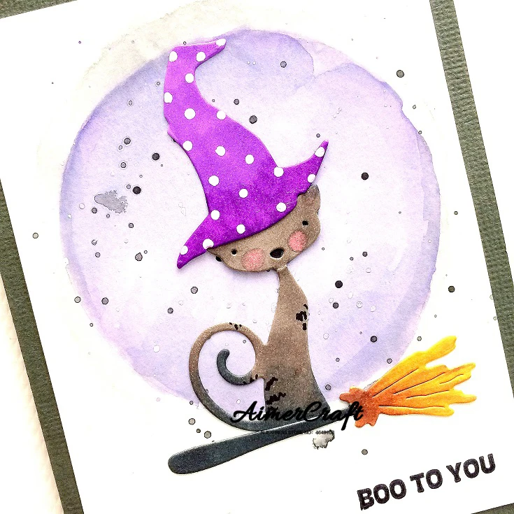 Металлические Вырубные штампы для Хэллоуина фотобумага сделай сам карточка