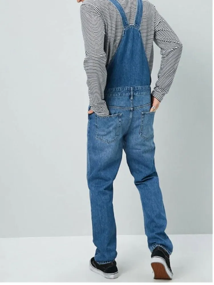 Мужские джинсовые комбинезоны прямые мужские карго брюки Комбинезоны для мужчин