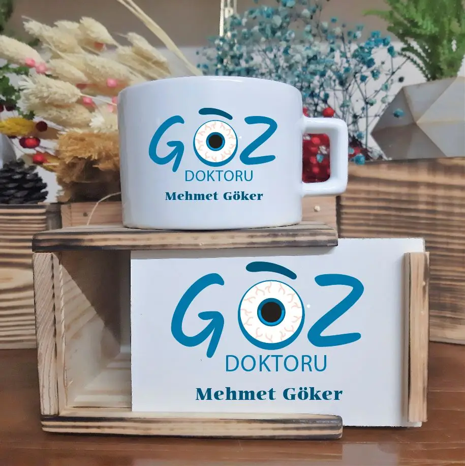 

Personalized Eye Doctor Wooden Box and Luxury Cup