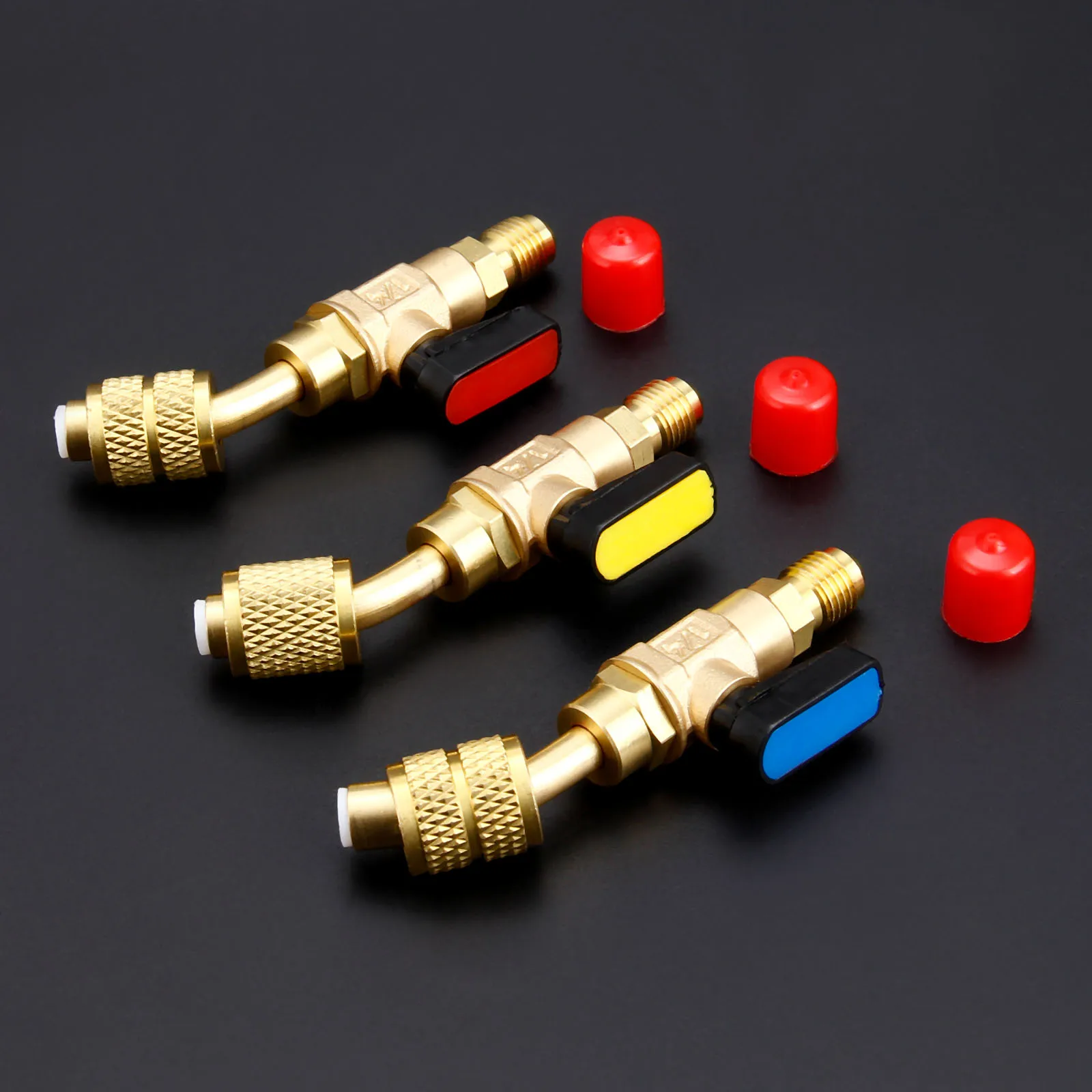 Управляемый хладагент A/C угловой ручной запорный клапан 1/4 &quotSAE Male и 5/16&quot SAE Female