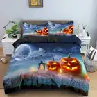 Комплект постельного белья, одеяло в стиле Хэллоуина, двойная двуспальная кровать, Королевский размер, спальня