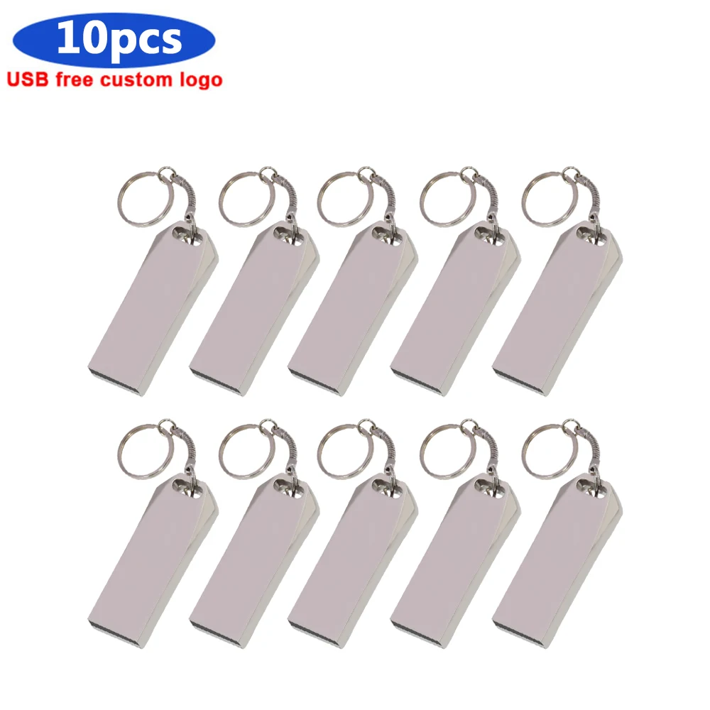 

bulk 10pcs free logo mini metal Usb flash drive Pendrive 4GB 8GB 16GB 32GB 64gb 128gb Pen Drive USB2.0 metal U Disk Memory stick