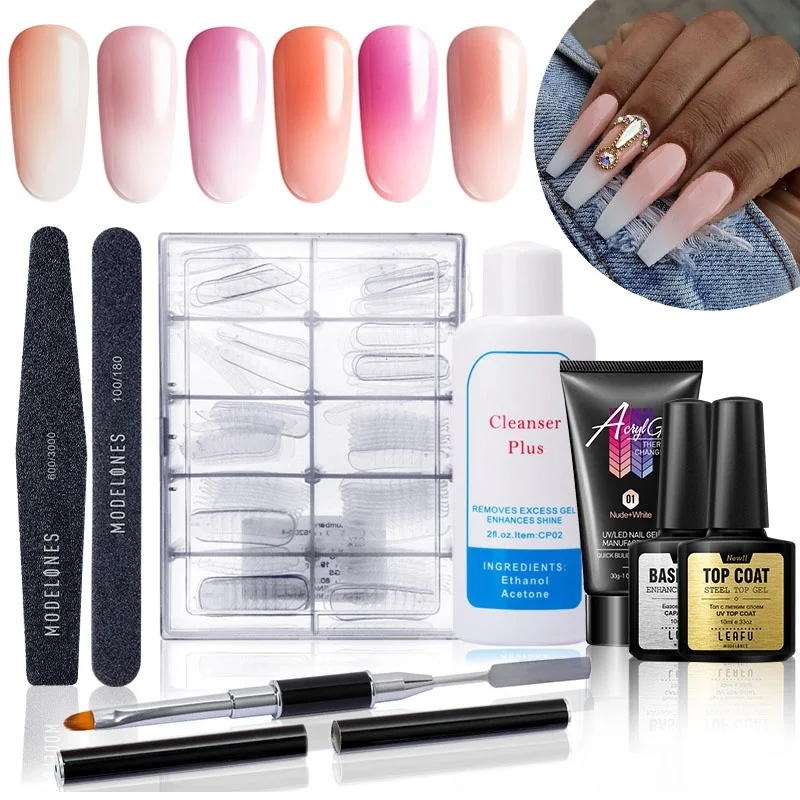 Modelones 6 шт./лот набор для наращивания температуры УФ гель ногтей &quotсделай сам&quot Led