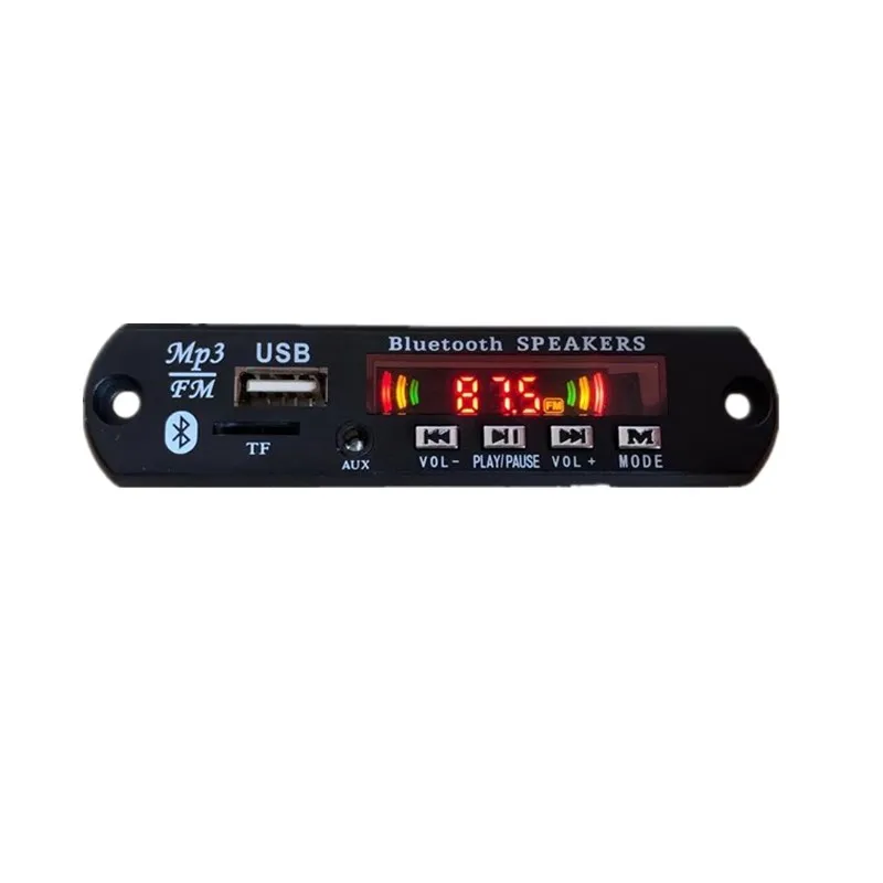 5 V-12 V цвет BT TF USB FM Aux радио MP3 плеер интегрированы в машину с USB, туманный распылитель, Набор беспроводной связи по стандарту Bluetooth MP3 декодер доска модуль аудио-усилитель