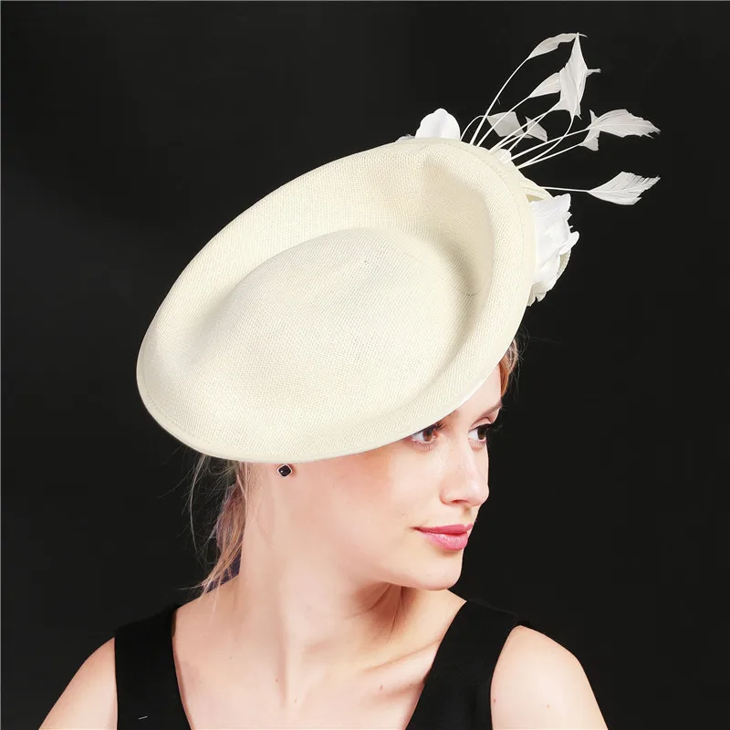 Женская Вуалетка Kenducky цвета слоновой кости большая шляпа с цветами заколки для