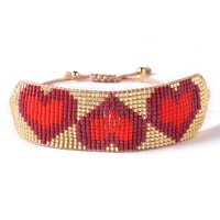 bluestar boho miyuki bead bracelet for women heart kiss letter pulseras mujer moda chic handmade jewelry armband