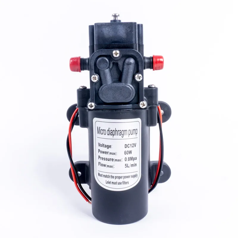 Прочный DC 12 V 60W 5L/min сельскохозяйственный Электрический водяной насос черный