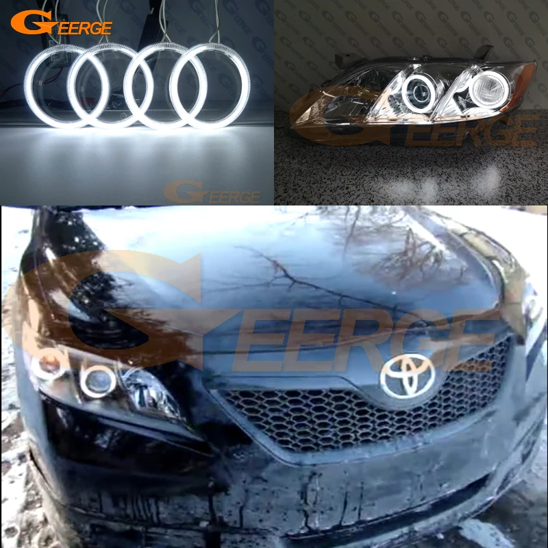Для Toyota Camry XV40 pre-facelift 2006 2007 2008 2009 отличное Ультра яркое освещение CCFL ангельские глазки комплект Halo Кольцо