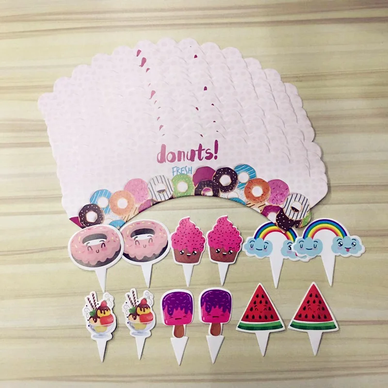 Мультяшные Милые Пончики скатерть для вечерние одноразовые подарки на день