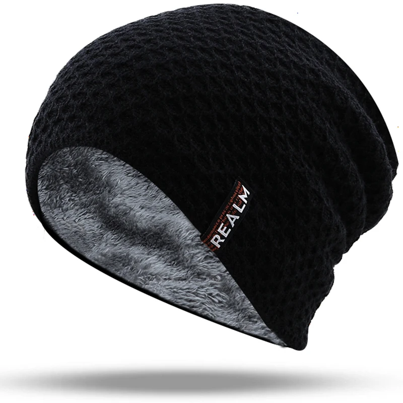 

Simple Skullies Beanies Winter Hats For Men Beany Knitted Hat Women Male Gorras Warm Soft Neck Balaclava Bonnet Beanie Hat Cap