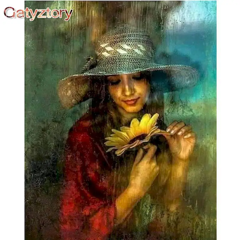 

GATYZTORY DIY Painting By Numbers Kits Figure 60x75cm Paint By Numbers Frameless Digital Hand Painting On Canvas Home Decor