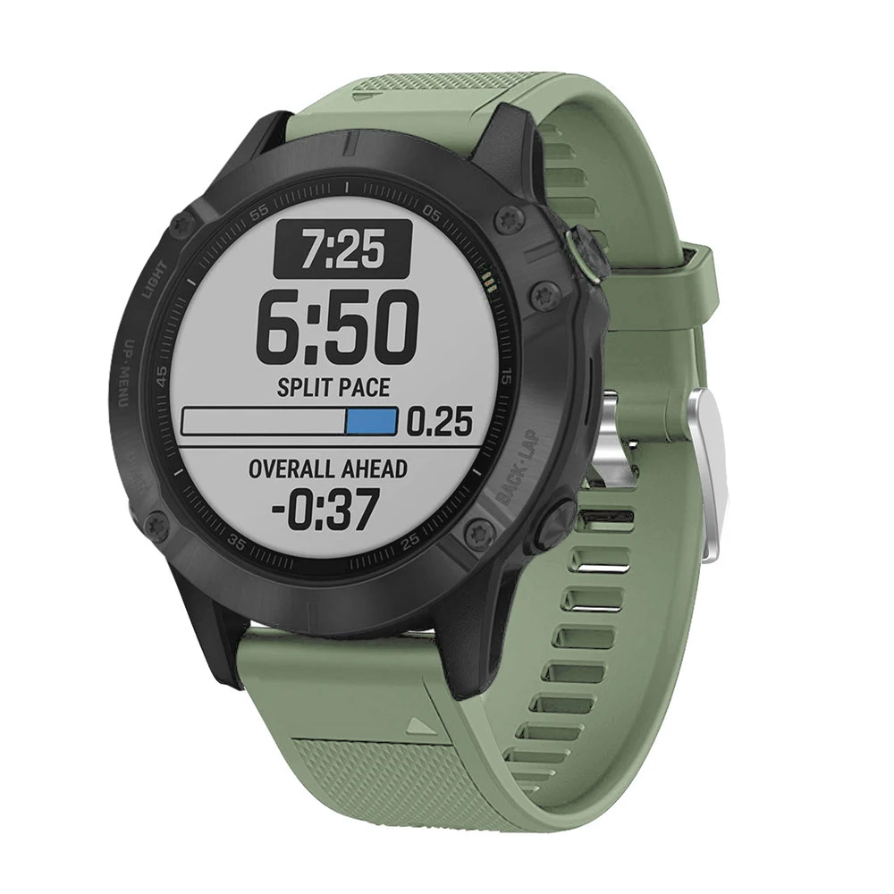 Army Green 26 мм силиконовый ремешок для часов Ремешок для Garmin Fenix 6X6 6S Pro 5X5 5S Plus 3 3HR часы браслет легко подходят быстрый выпуск 20 22 мм - Цвет: Army Green