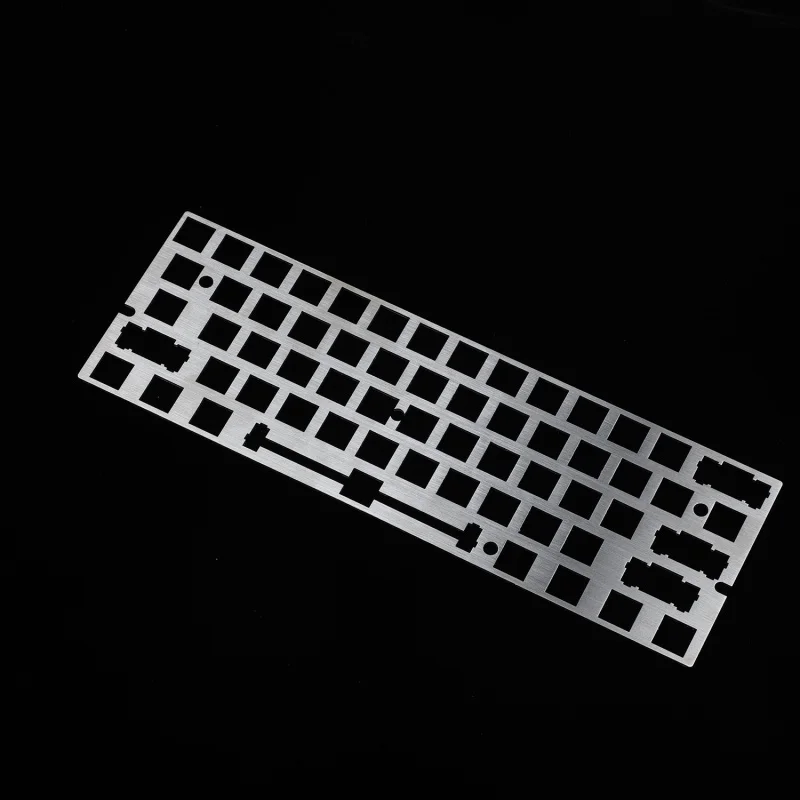 Steel Plate Алюминиевая щетка Отделка сталь ANSI анодированная позиционирование доска пластины-установленный стабилизаторы для GH60 PCB GK61 Горячая замена PCB - Цвет: Steel Plate
