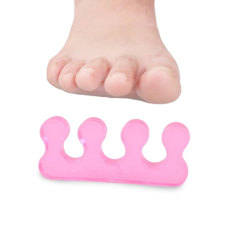 

2Pcs/pair 4 Colors Soft Silicone Toe Separator Flexible Finger Spacer Manicure Pedicure Nail Toe Separating Straighteners Tool