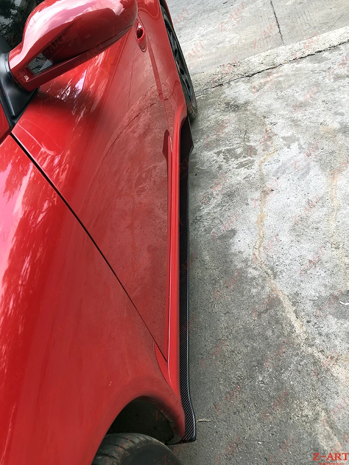 2005-2011 Z-ART для Porsche 911 углеродное волокно боковые юбки для Porsche 997 углеродное волокно Боковые губы для Porsche 997,1 боковой спойлер