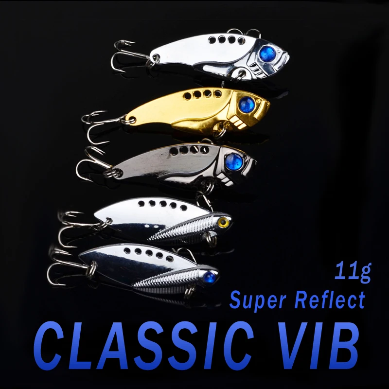 

11G Classic Luya VIB Metal Fishing Bait Topmouth Culter Universal Fishing Gear Category 5 Colors Optional Dw1287