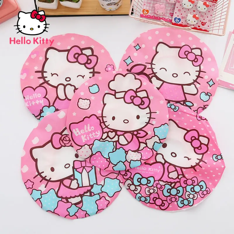 

Hello Kitty Cute Cartoon Waterproof Shower Cap Adult Child Bath Shower Cap Kitchen Cooking Oil Fume Cap