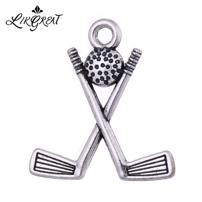 LIKGREAT спортивная серия ювелирные изделия серебряный цвет клюшка для гольфа и