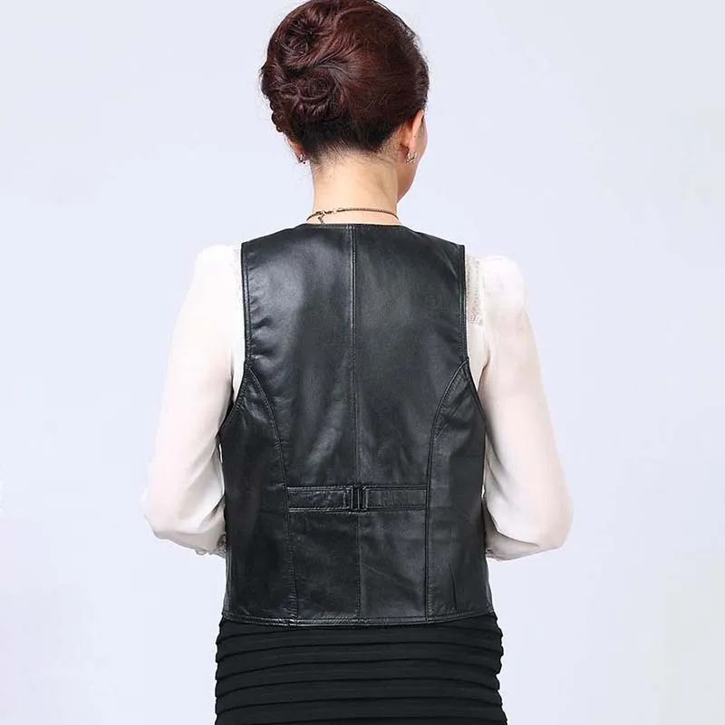 Женский мягкий костюм из натуральной кожи жилет для женщин сохраняющий тепло на