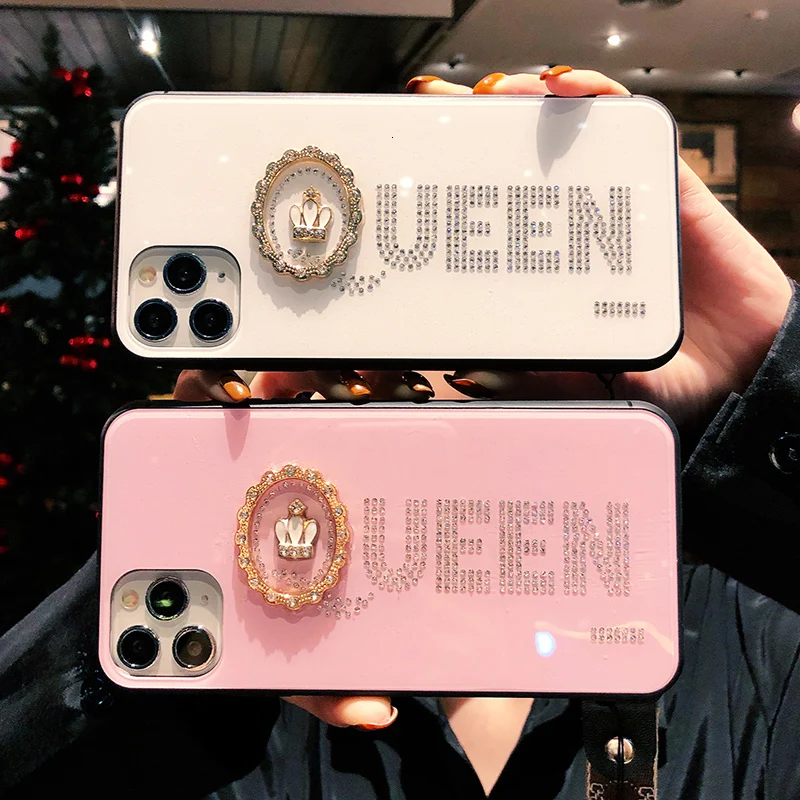 Роскошная Королева яблоко со стразами 11 ручная Оболочка Женский Фонд Iphonexsmax